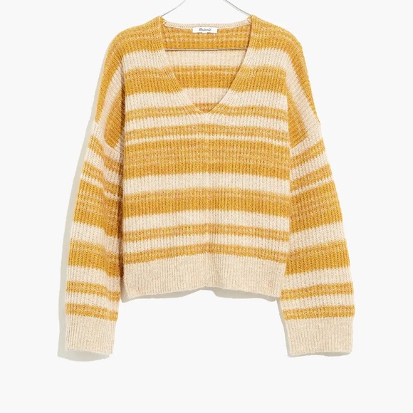 Space-Dyed Staley V-Neck Pullover Sweater, M - Picture 4 of 9